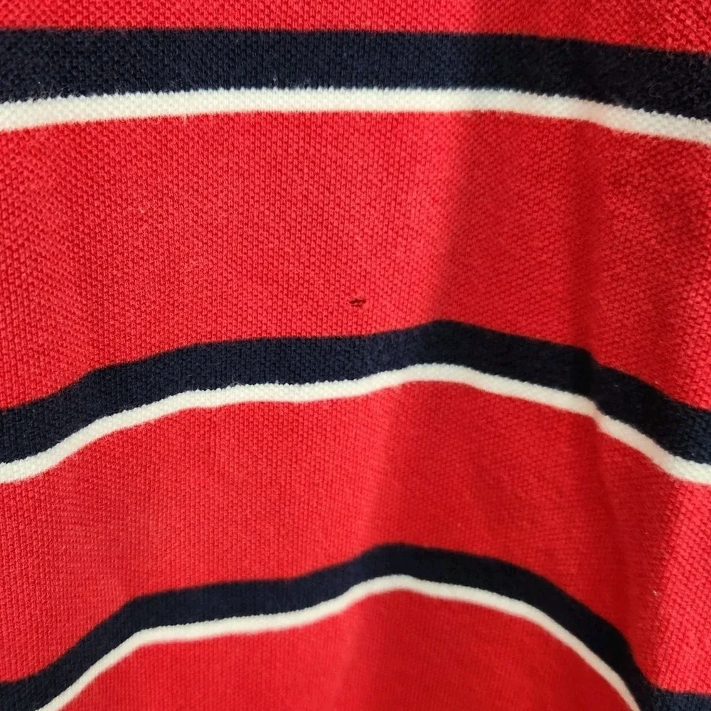 Polo Ralph Lauren Mens Polo Short Sleeve Shirt Size 3XB Red‎ White Blue Striped